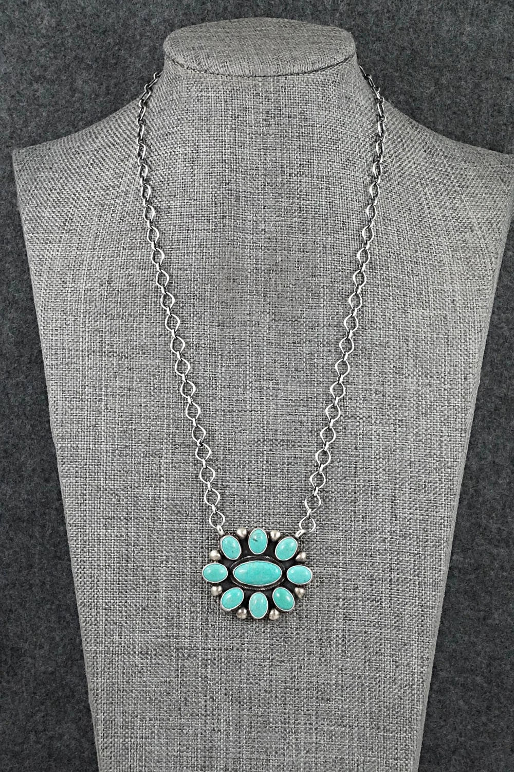 Turquoise & Sterling Silver Necklace - Kathleen Livingston