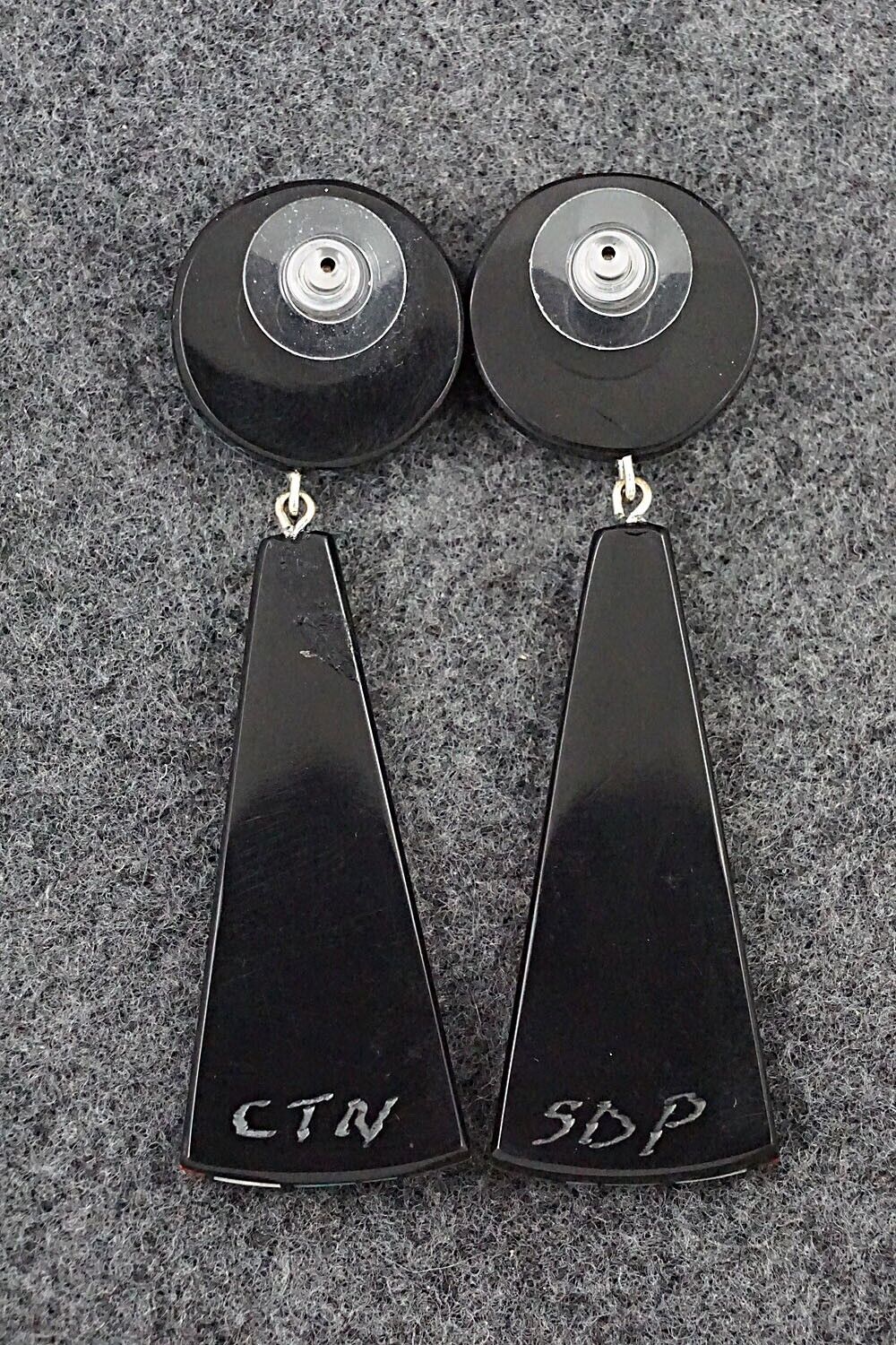 Multi Stone Inlay Earrings - Chris T. Nieto