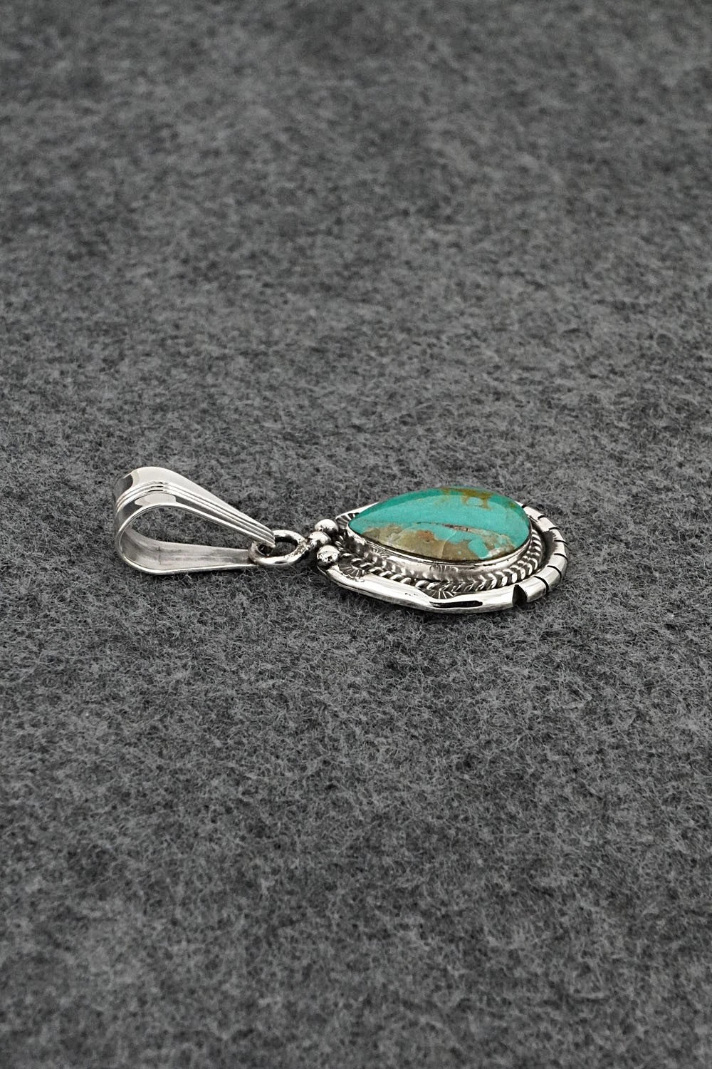 Turquoise & Sterling Silver Pendant - Samuel Yellowhair
