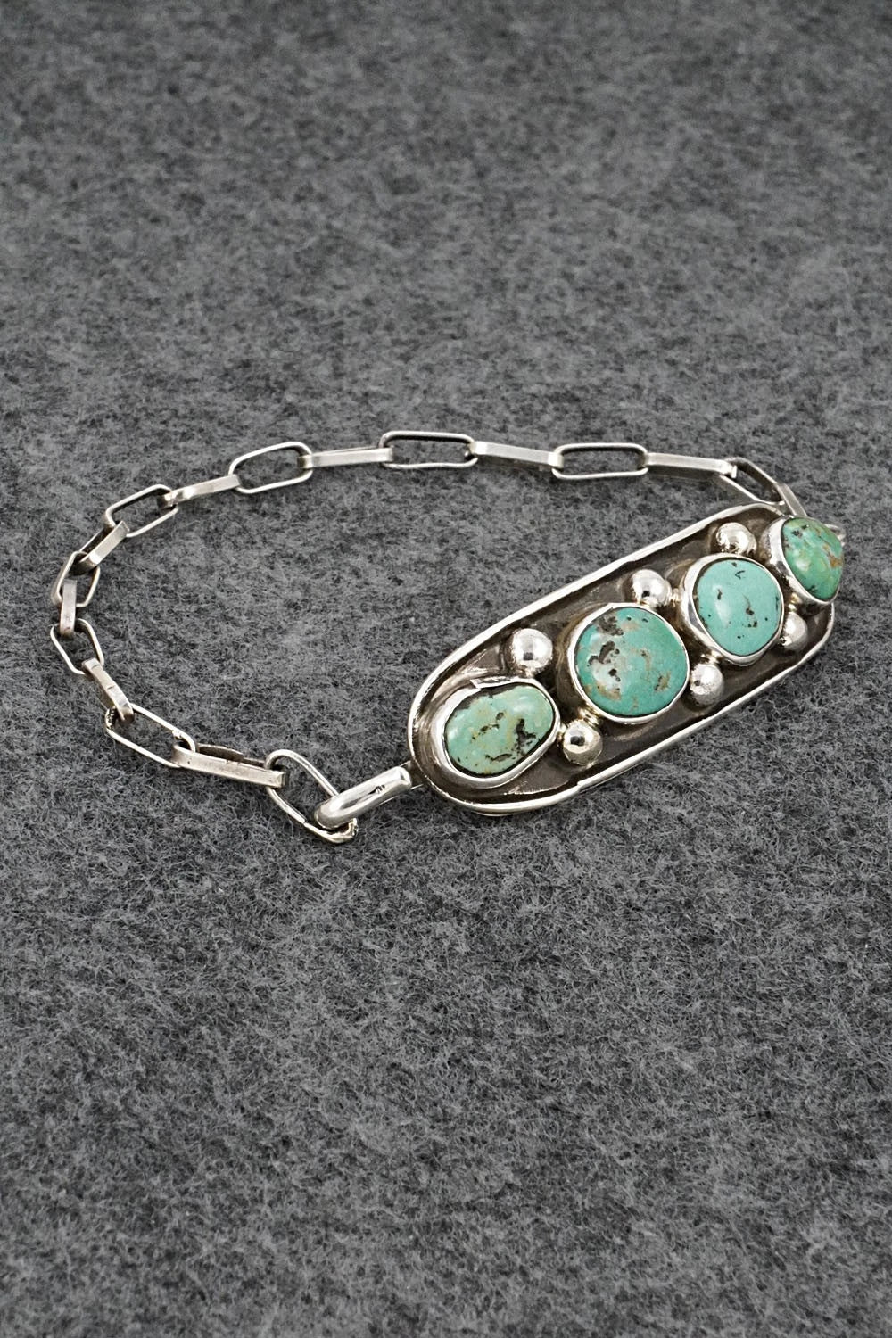 Turquoise & Sterling Silver Bracelet - Priscilla Reeder