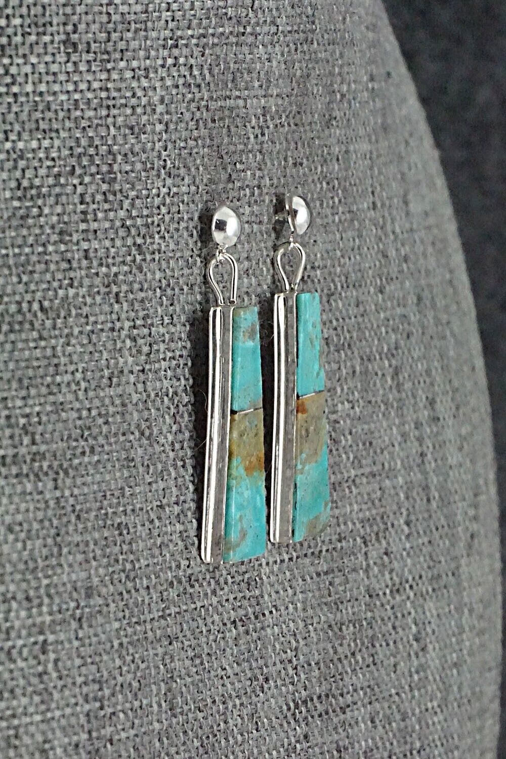 Turquoise & Sterling Silver Earrings - Brenda Pete