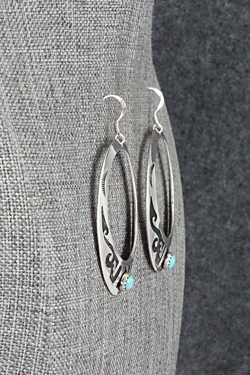 Turquoise & Sterling Silver Earrings - Rosita Singer