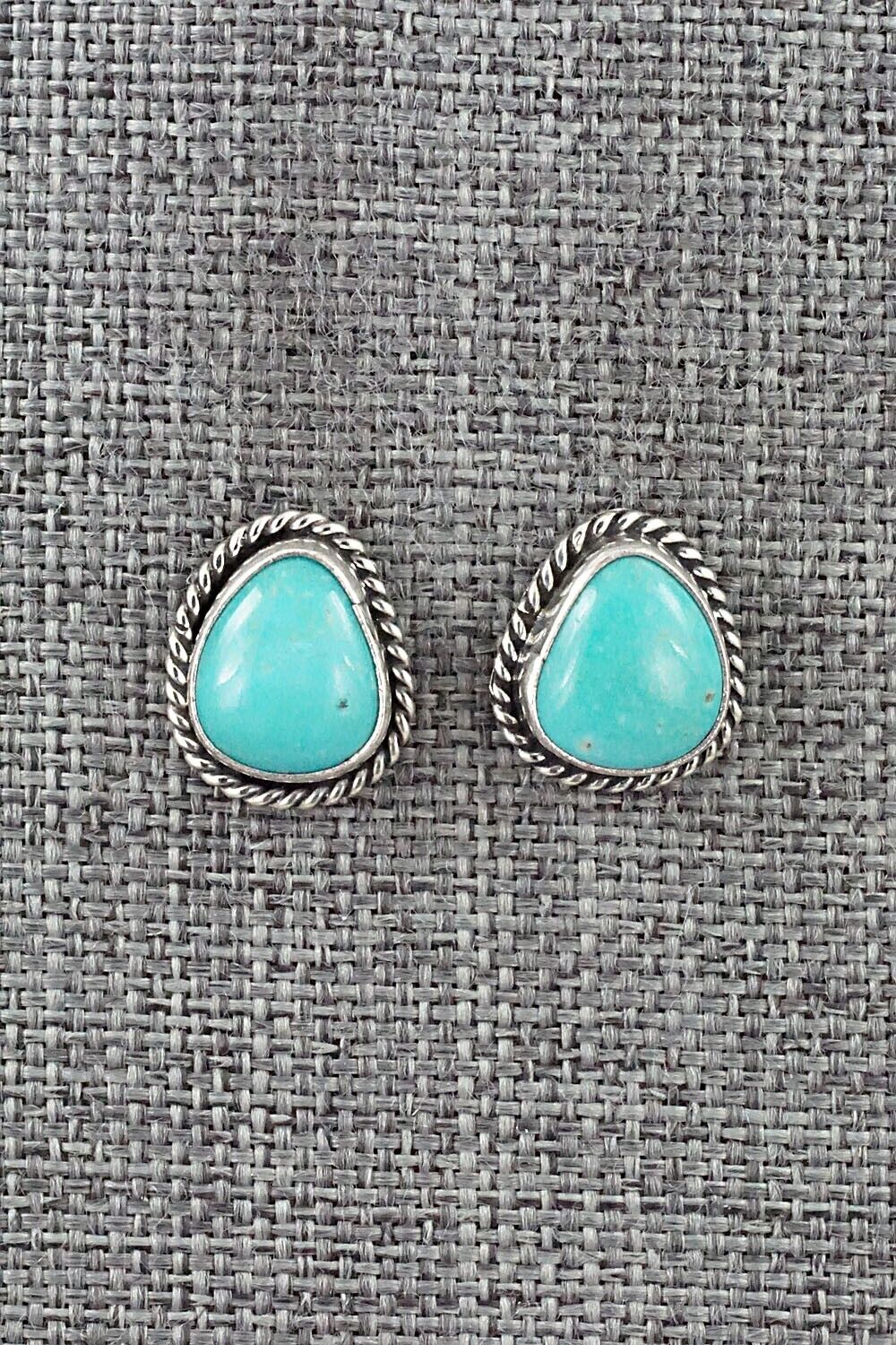 Turquoise & Sterling Silver Earrings - Marco Begaye