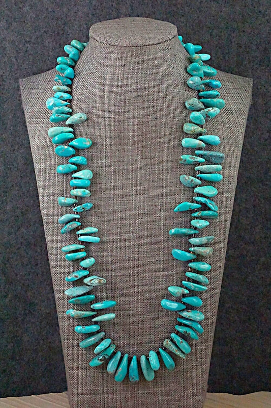 Turquoise & Sterling Silver Necklace - Louise Joe
