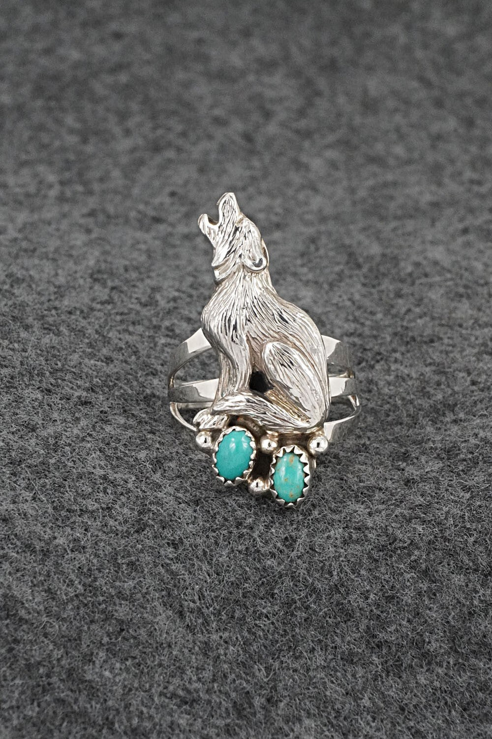 Turquoise & Sterling Silver Ring - Robert Martinez - Size 8.5