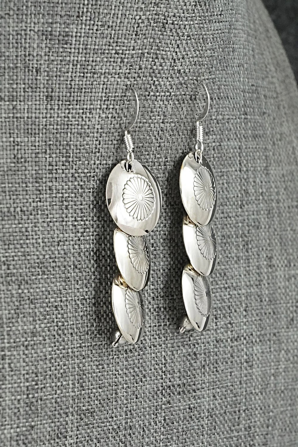 Turquoise & Sterling Silver Earrings - Ina Nez