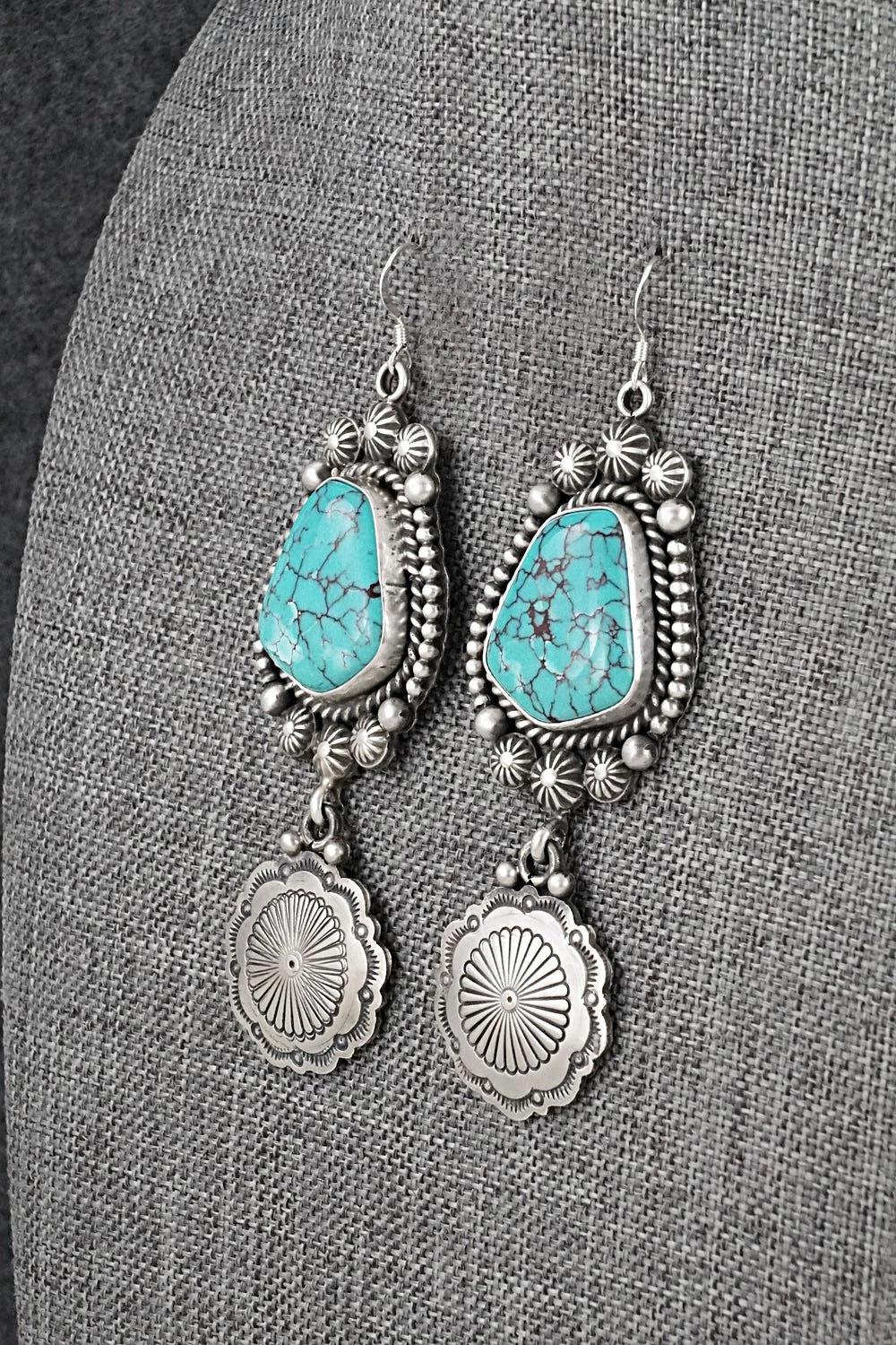 Turquoise & Sterling Silver Earrings - Michael Calladitto