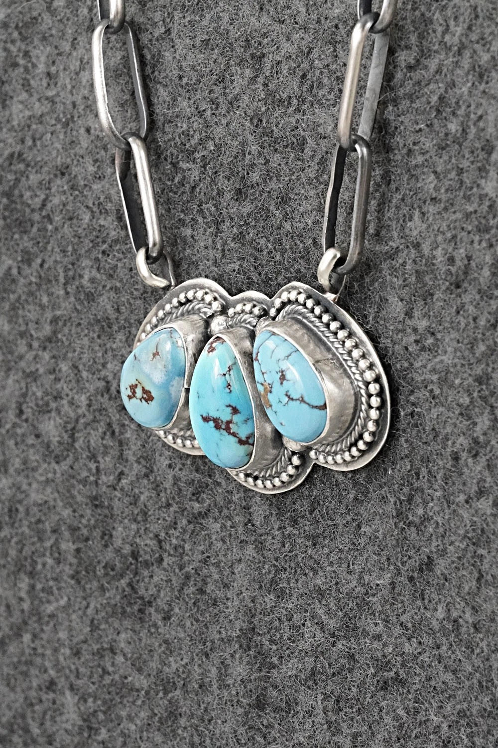 Turquoise & Sterling Silver Necklace - Darrin Livingston