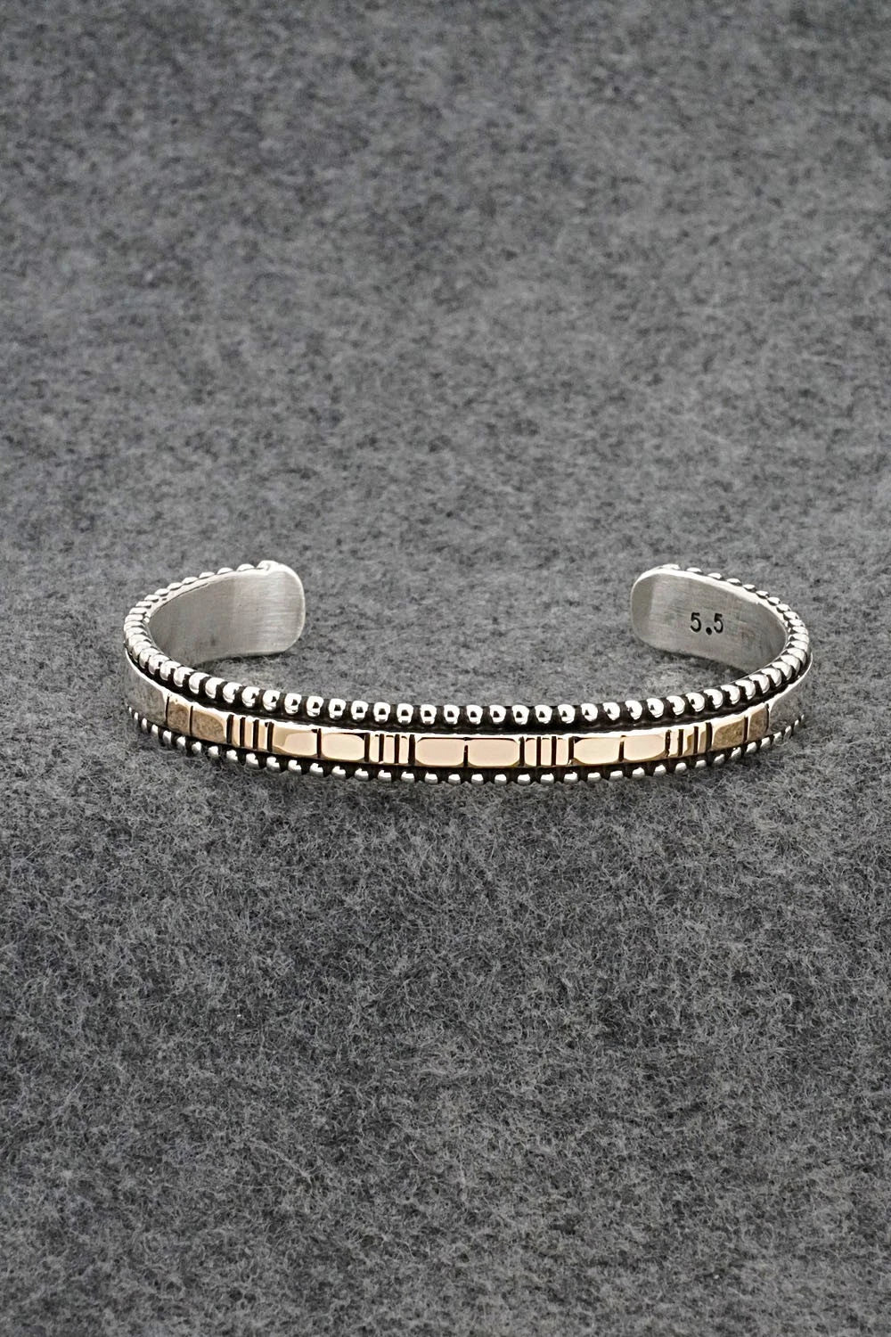 Sterling Silver and 14k Gold Bracelet - Jonathan Nez