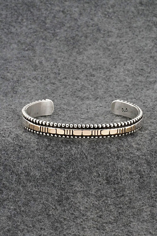 Sterling Silver and 14k Gold Bracelet - Jonathan Nez