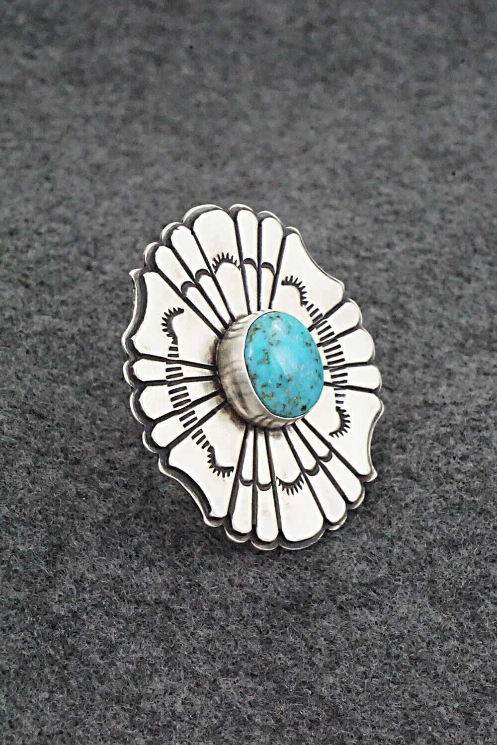 Turquoise & Sterling Silver Ring - Marita Benally - Size 6.5