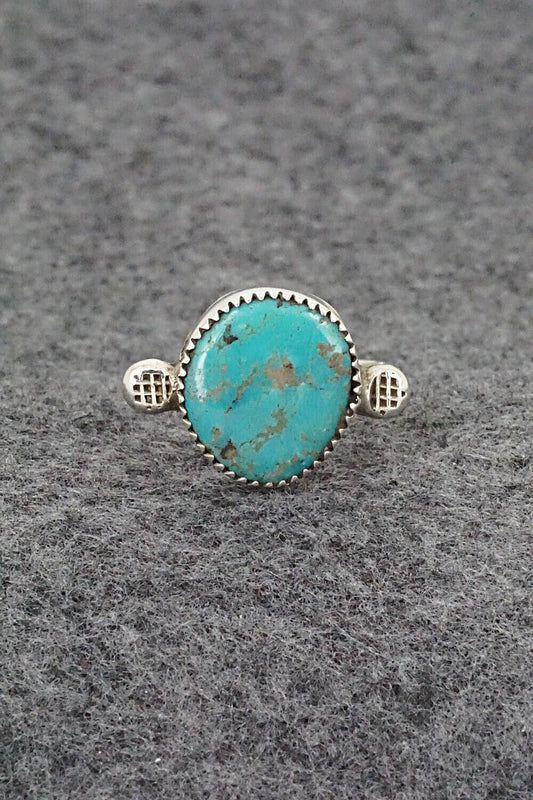 Turquoise & Sterling Silver Ring - Priscilla Reeder - Size 8.25