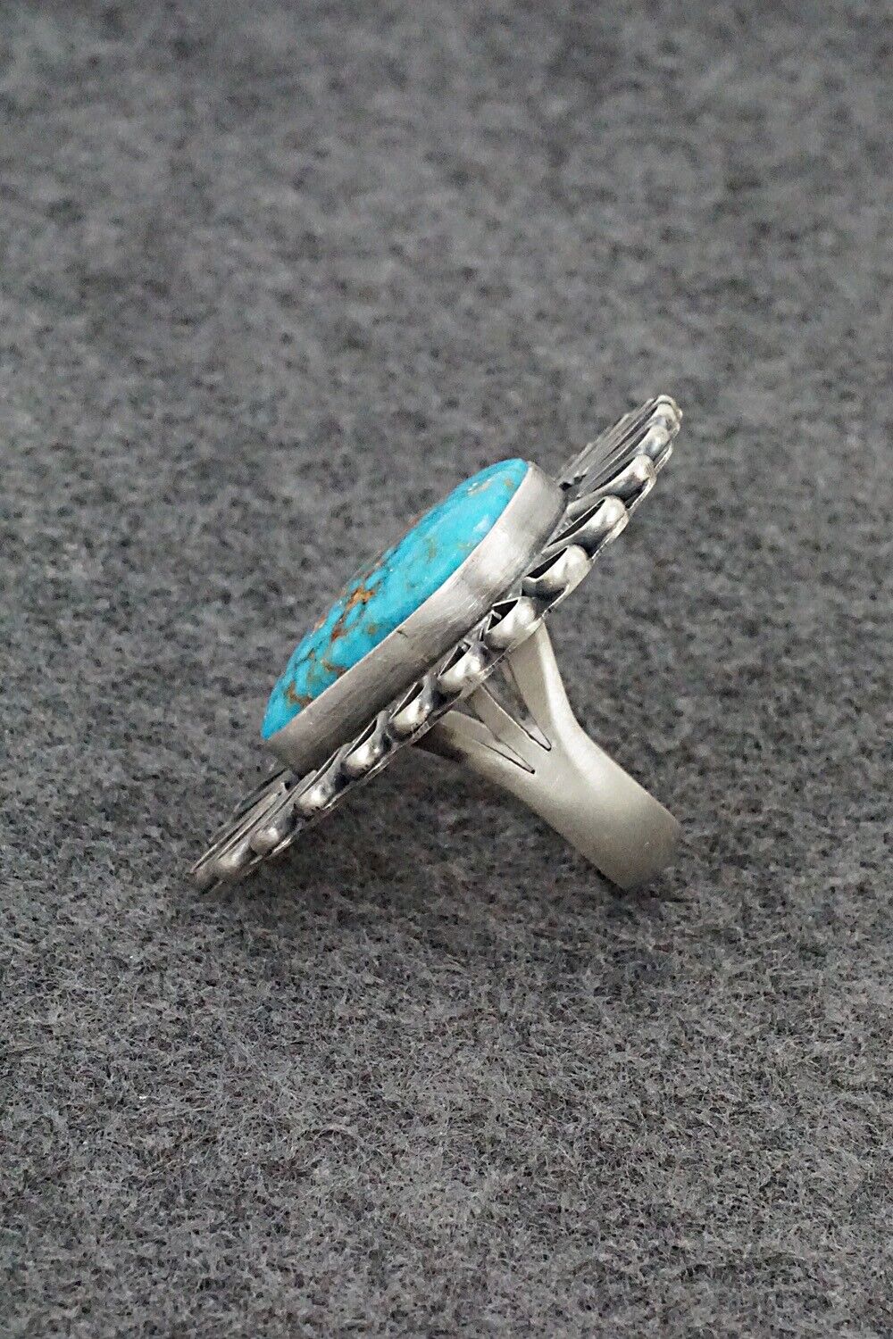 Turquoise & Sterling Silver Ring - Darrin Livingston - Size 8