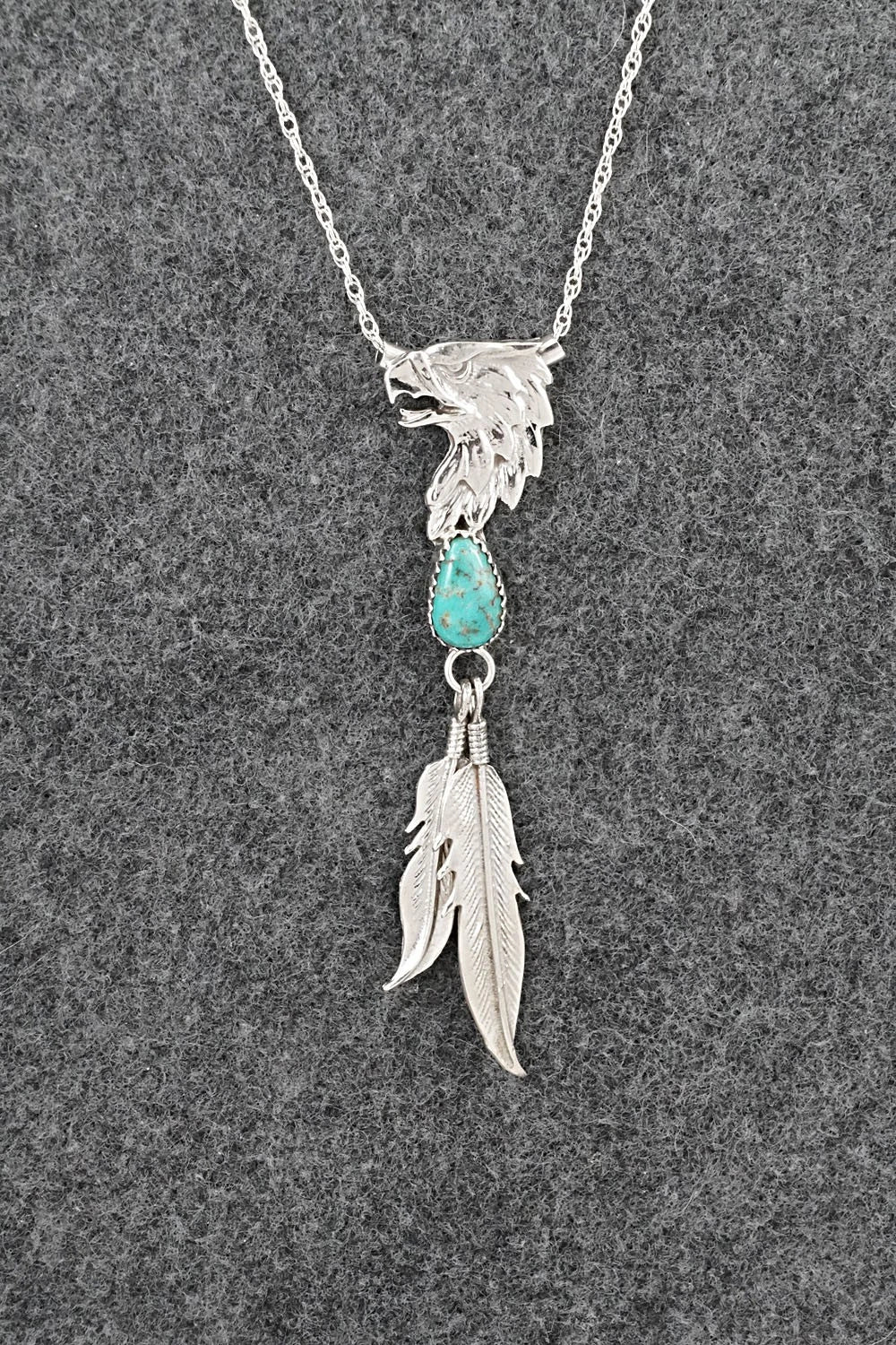 Turquoise & Sterling Silver Necklace - Genevieve Francisco