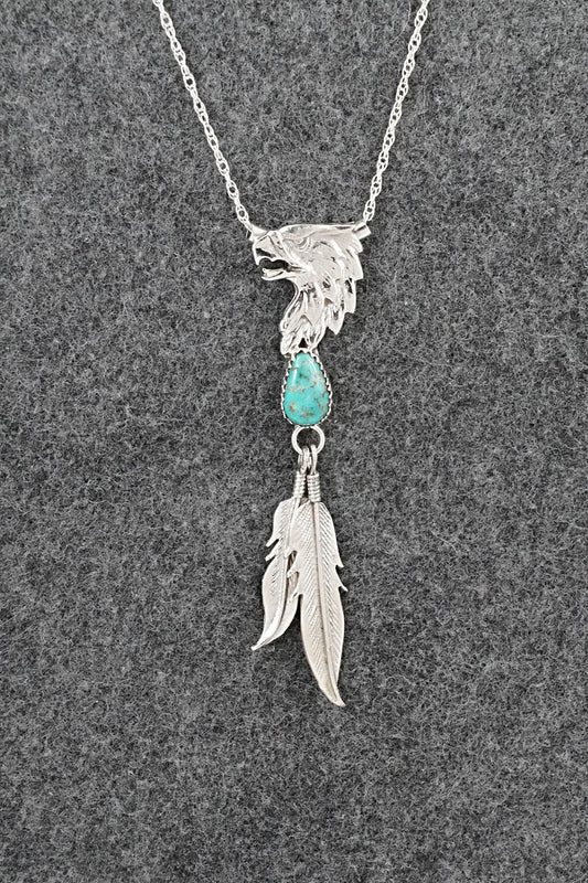 Turquoise & Sterling Silver Necklace - Genevieve Francisco