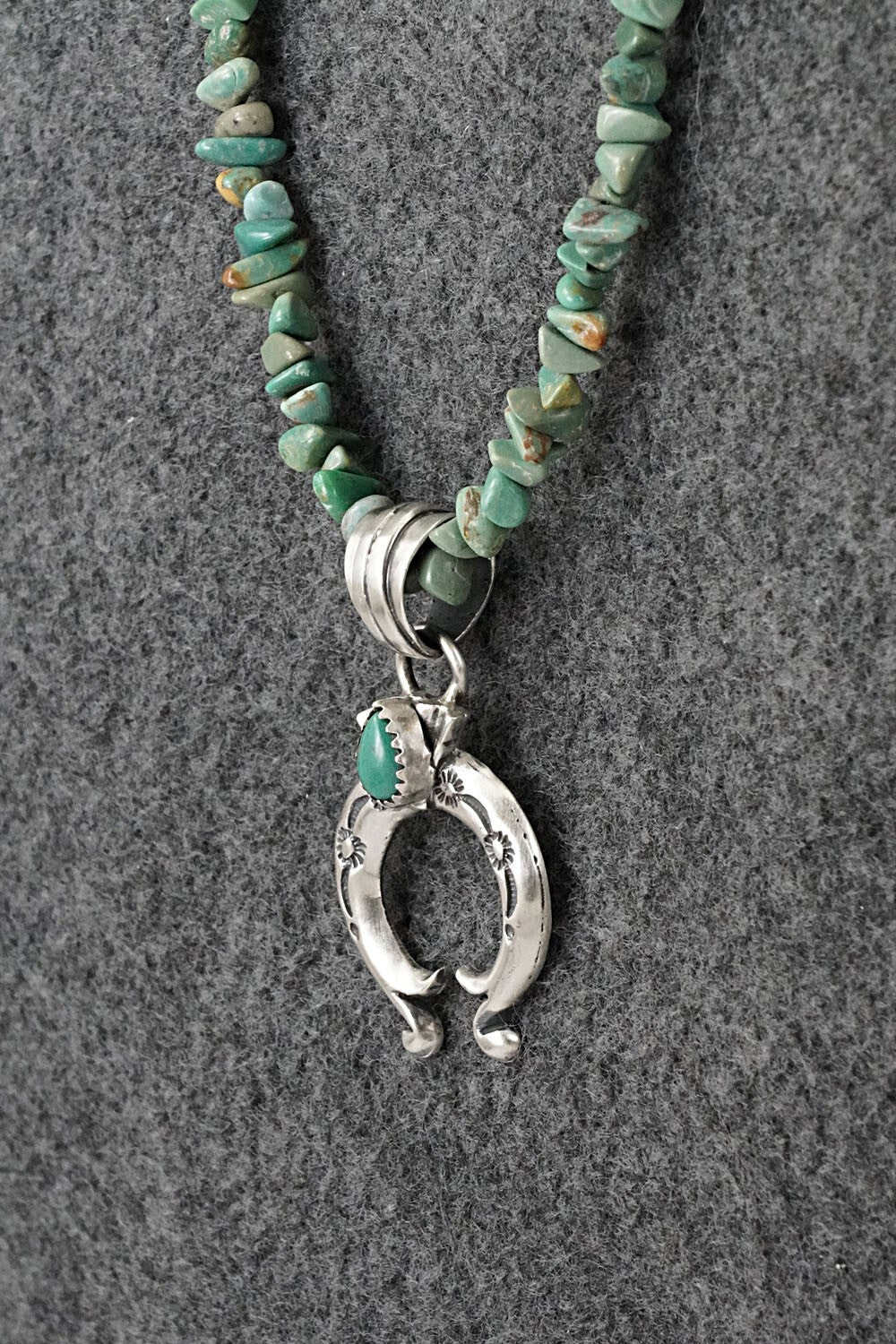 Turquoise & Sterling Silver Necklace 18" - Louise Joe
