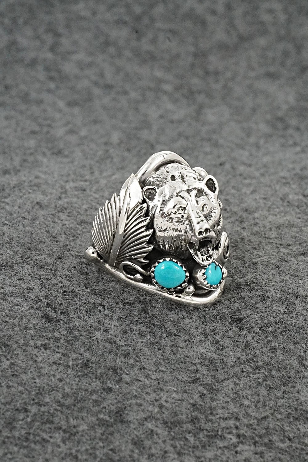 Turquoise & Sterling Silver Ring - Darrell Morgan - Size 10