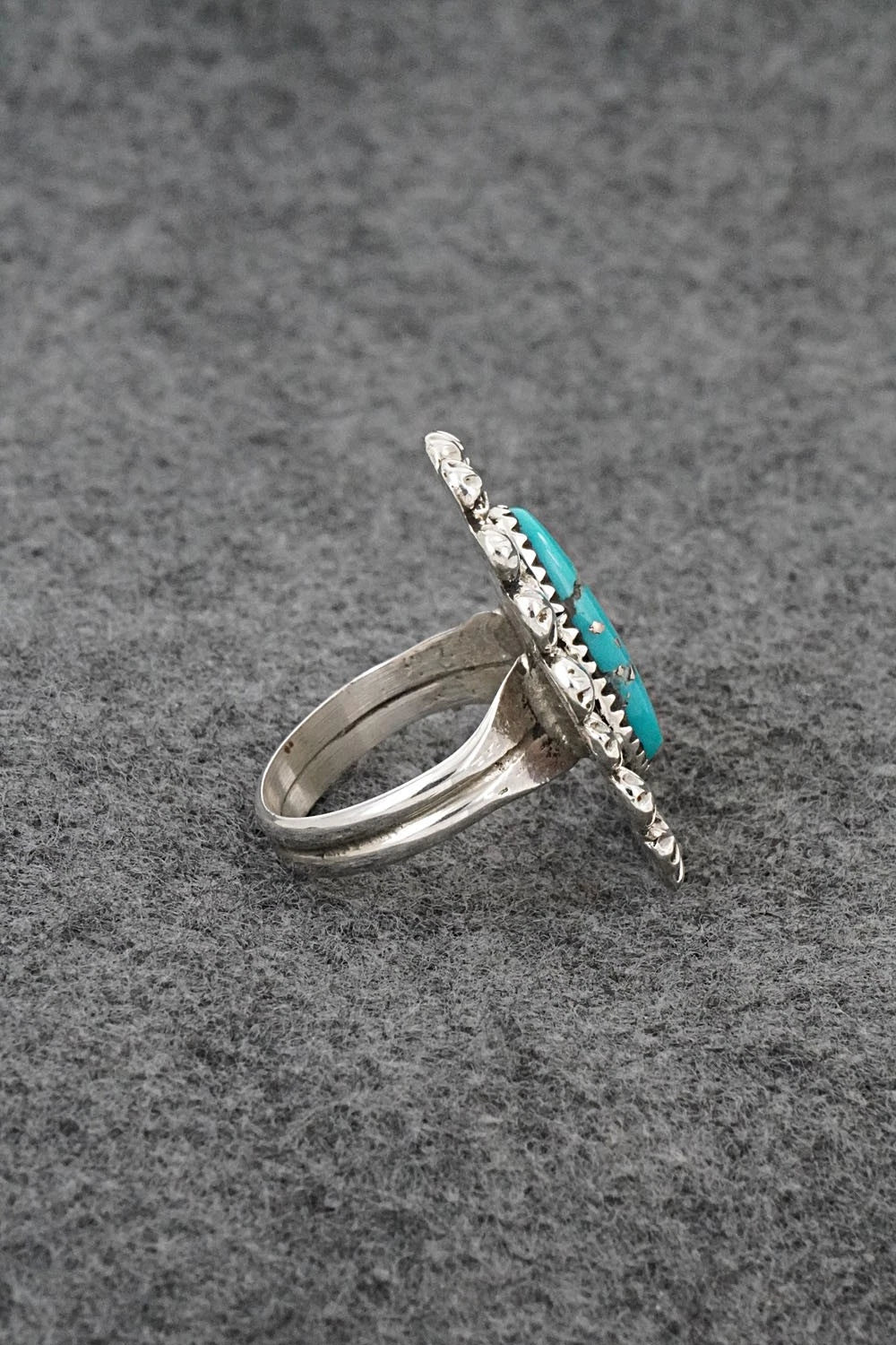 Turquoise & Sterling Silver Ring - Darius Arviso - Size 9