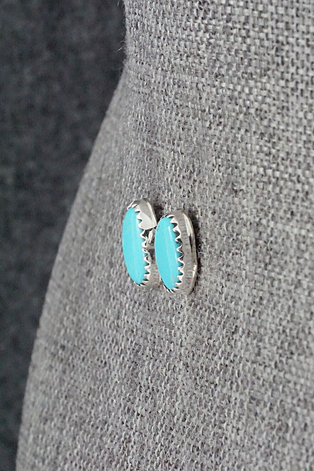 Turquoise & Sterling Silver Earrings - Annie Spencer