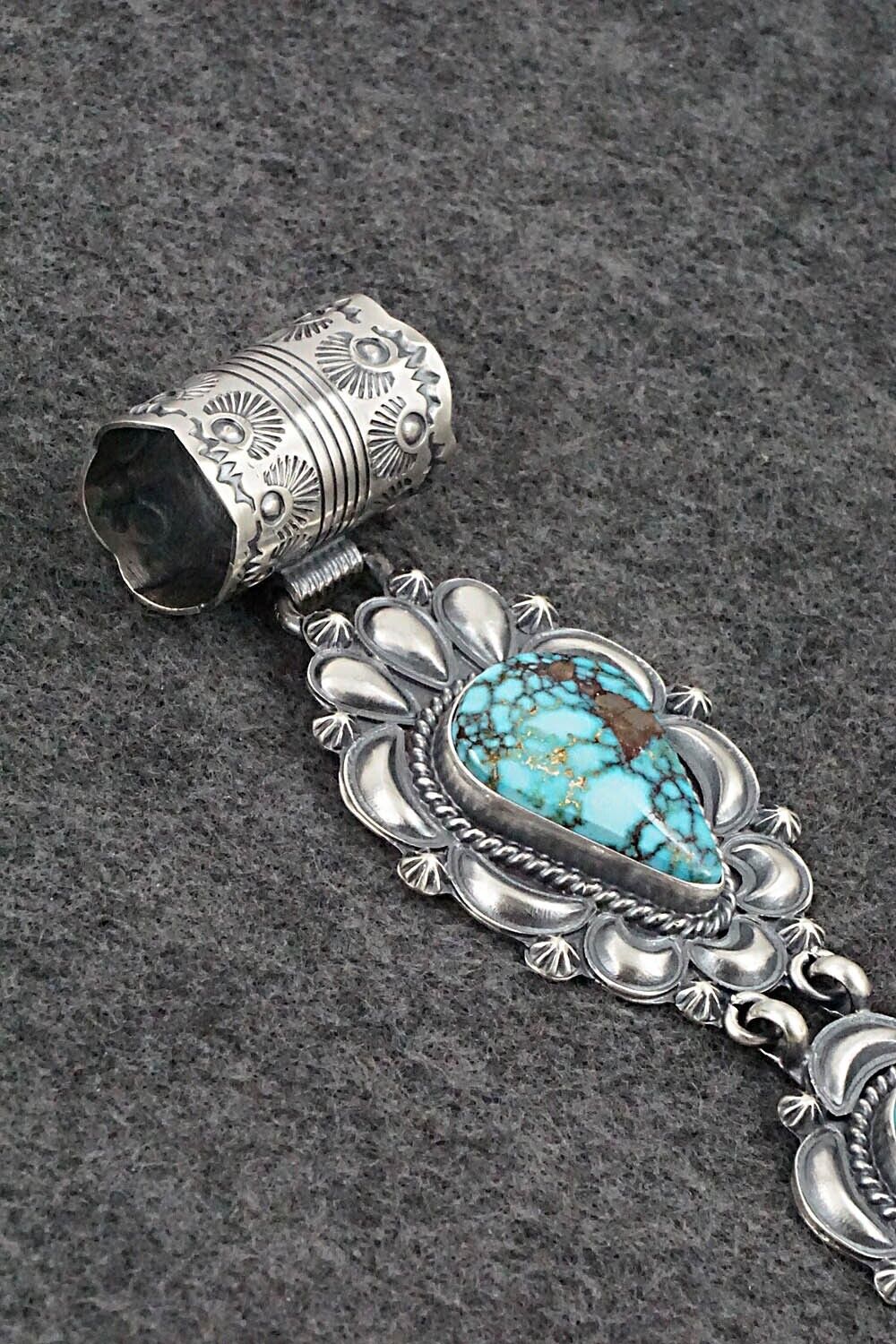 Turquoise & Sterling Silver Pendant - Raymond Delgarito