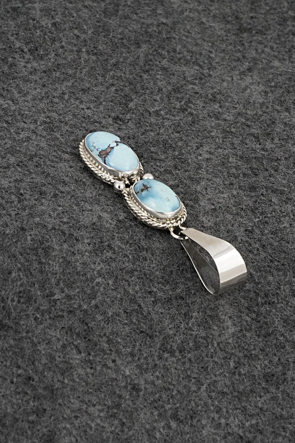 Turquoise & Sterling Silver Pendant - Eugene Gruber