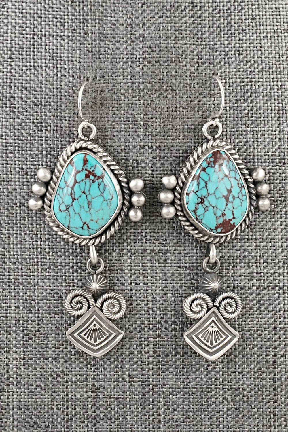 Turquoise & Sterling Silver Earrings - Michael Calladitto