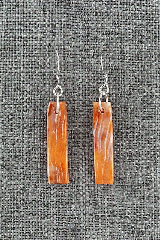 Spiny Oyster & Sterling Silver Earrings - Jesus Espino