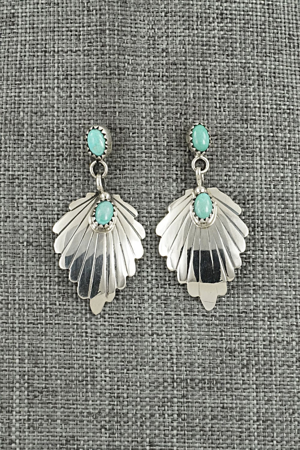 Turquoise & Sterling Silver Earrings - Genevieve Francisco