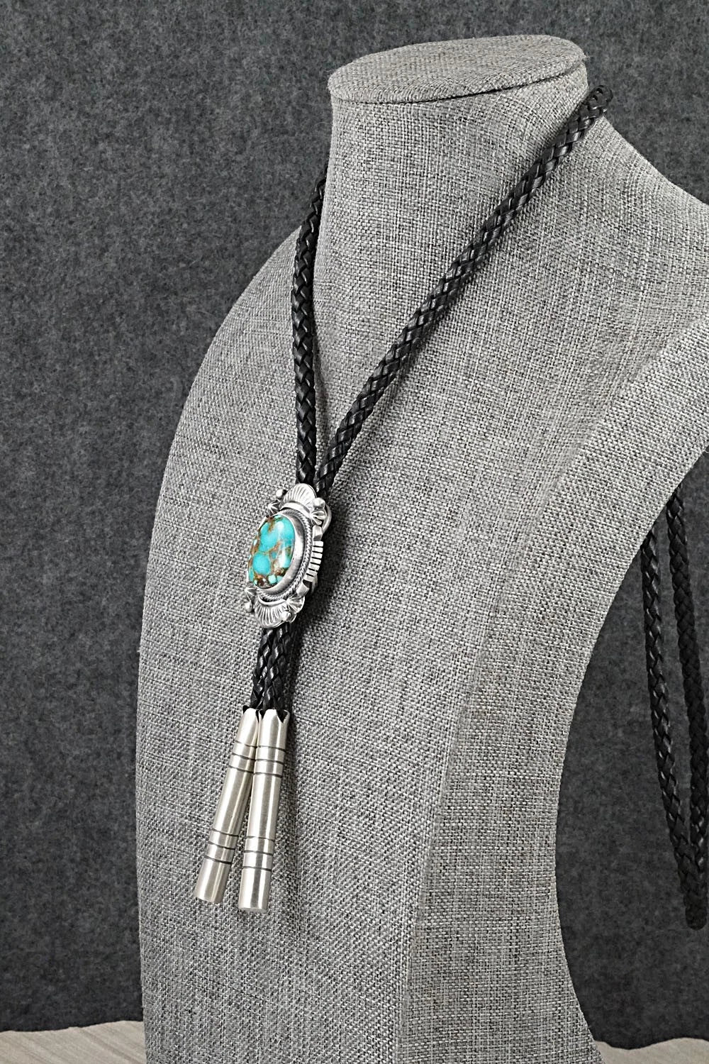 Turquoise & Sterling Silver Bolo Tie - Bob Becenti
