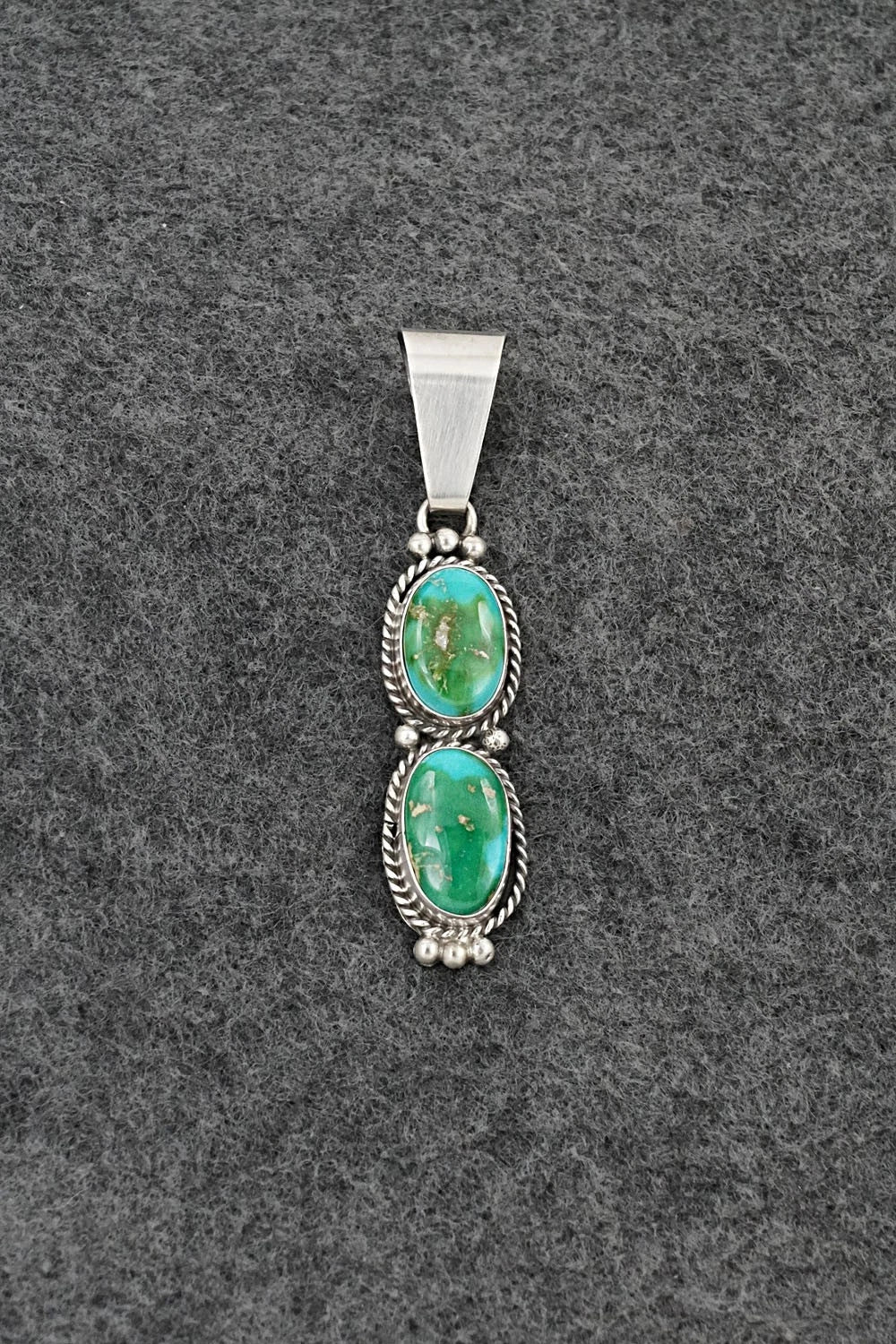 Turquoise & Sterling Silver Pendant - Rena Begay