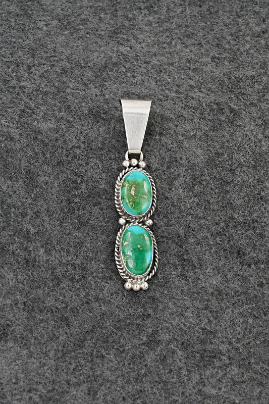 Turquoise & Sterling Silver Pendant - Rena Begay