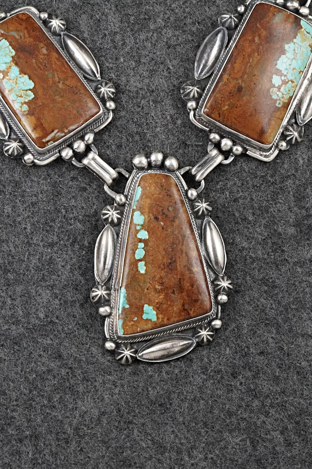 Turquoise & Sterling Silver Necklace and Earrings Set - Bob Becenti