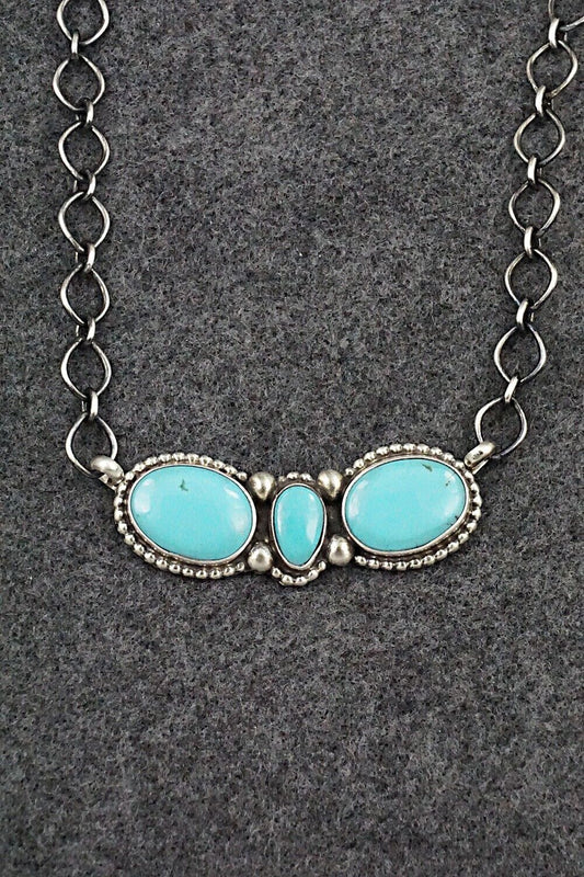 Turquoise & Sterling Silver Necklace - Kathleen Livingston