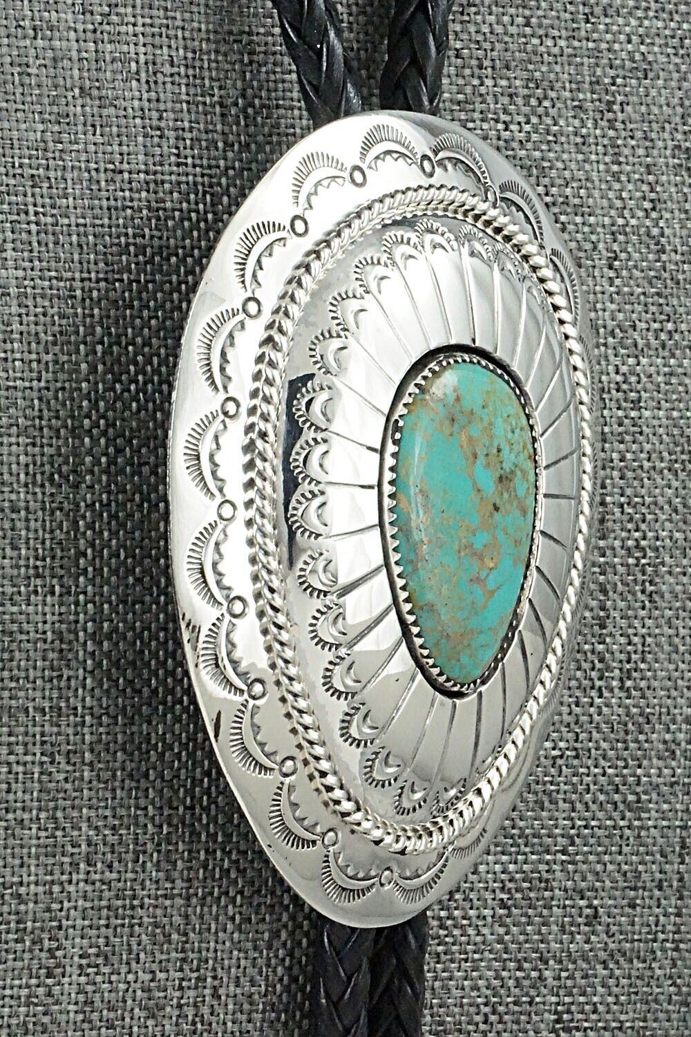 Turquoise & Sterling Silver Bolo Tie - Wilbert Muskett Sr.