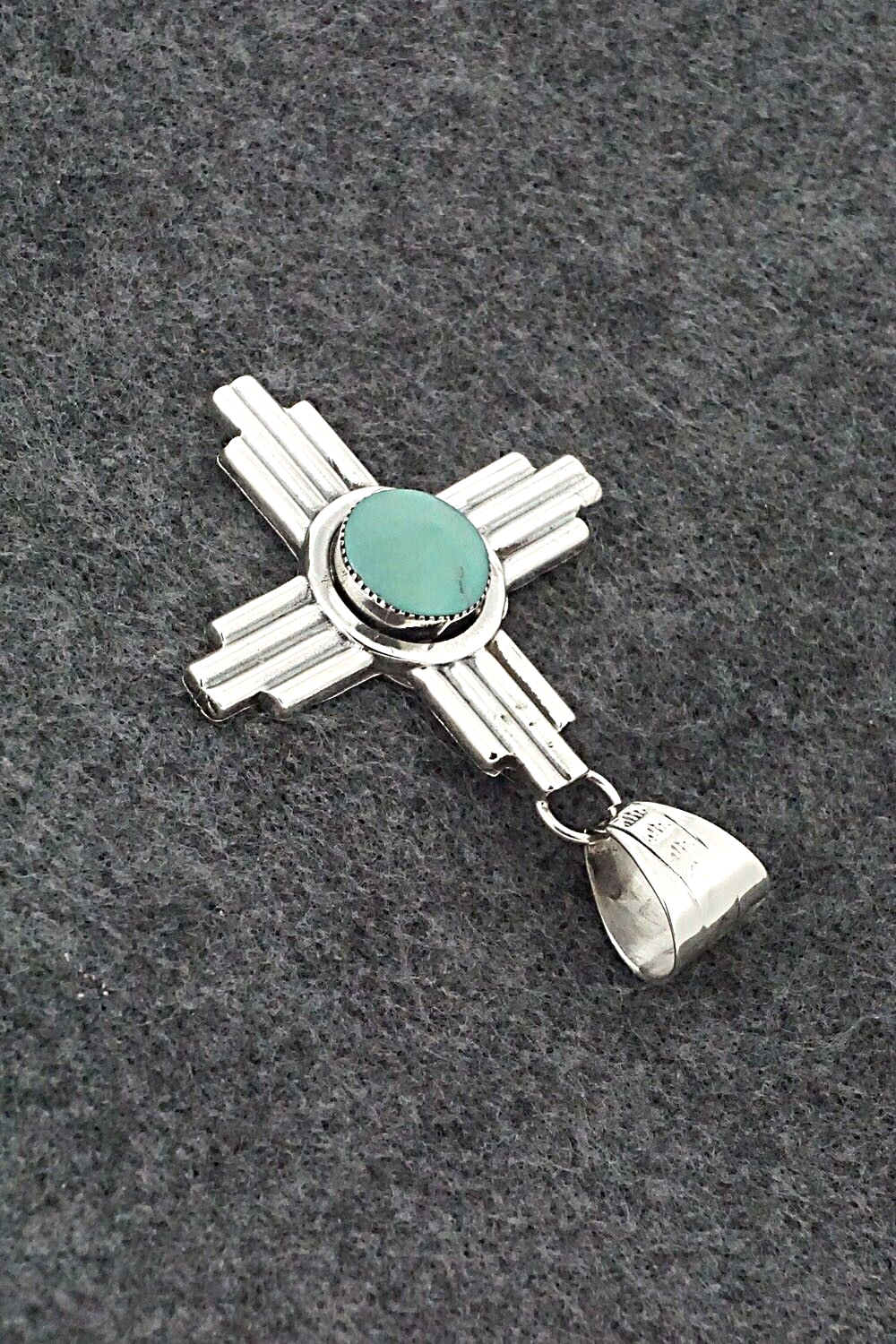 Turquoise & Sterling Silver Pendant - Ryntanna Yazzie