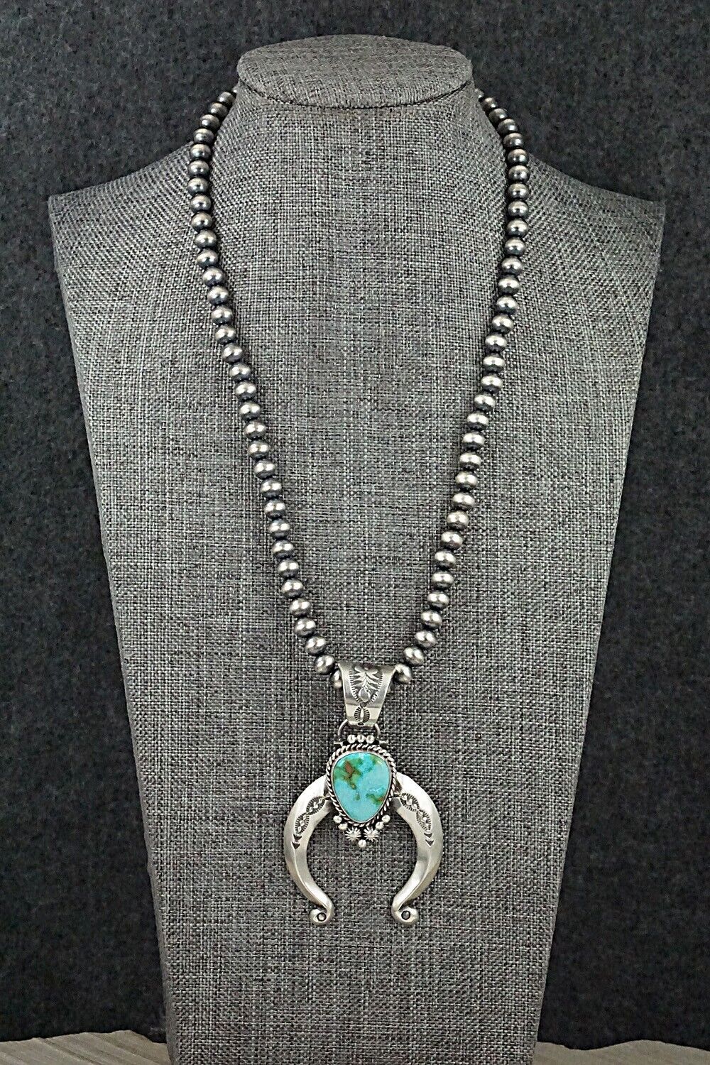 Turquoise & Sterling Silver Necklace - Samuel Yellowhair