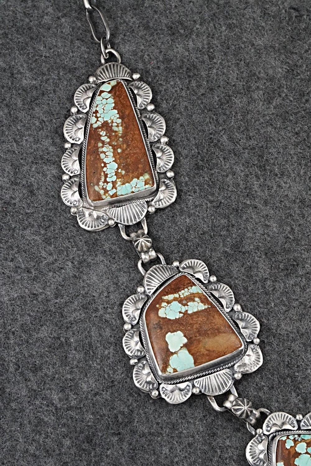 Turquoise & Sterling Silver Necklace and Earrings Set - Bob Becenti