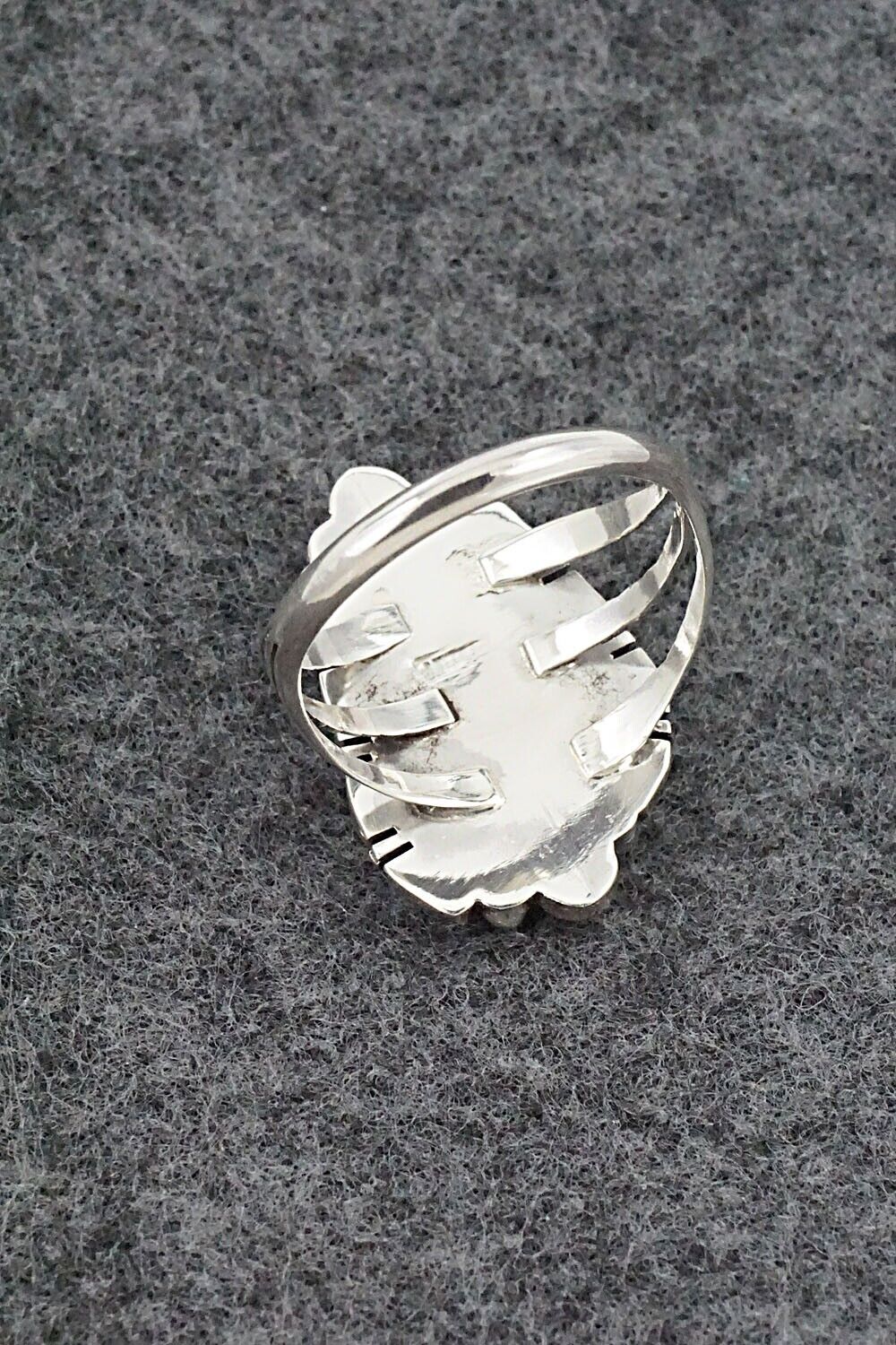 Turquoise, Opalite, Onyx & Sterling Silver Ring - James Manygoats - Size 9