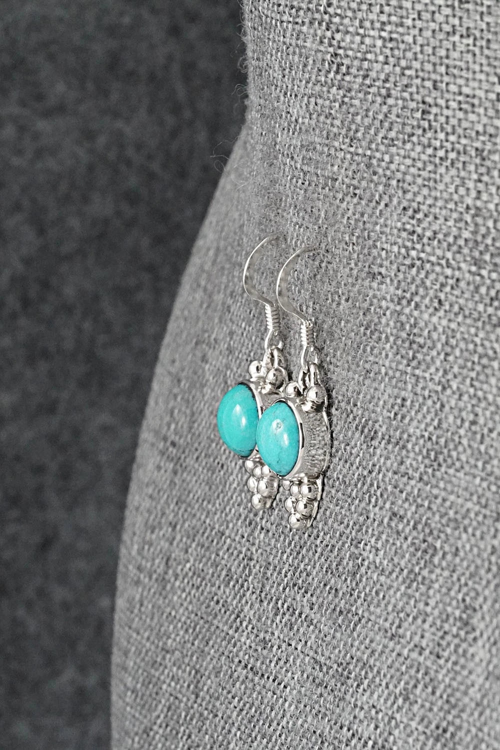 Turquoise & Sterling Silver Earrings - Isabell Yazzie