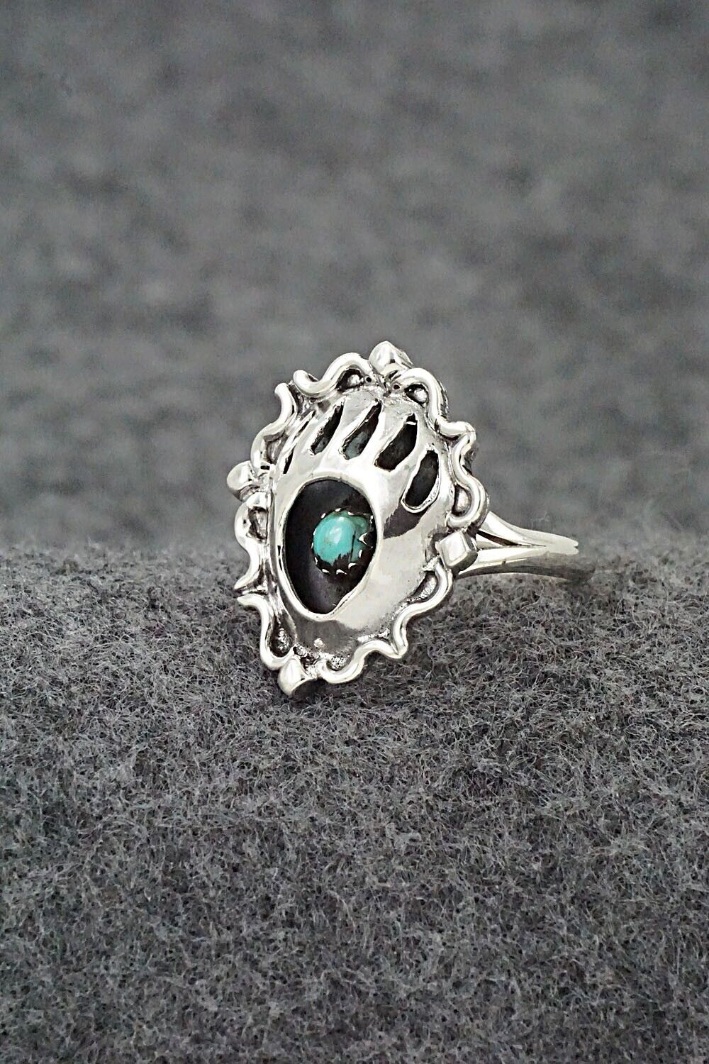 Turquoise & Sterling Silver Ring - Betty Hawthorne - Size 6.75