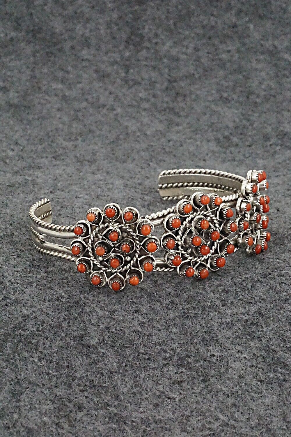 Coral & Sterling Silver Bracelet - Wayne Johnson