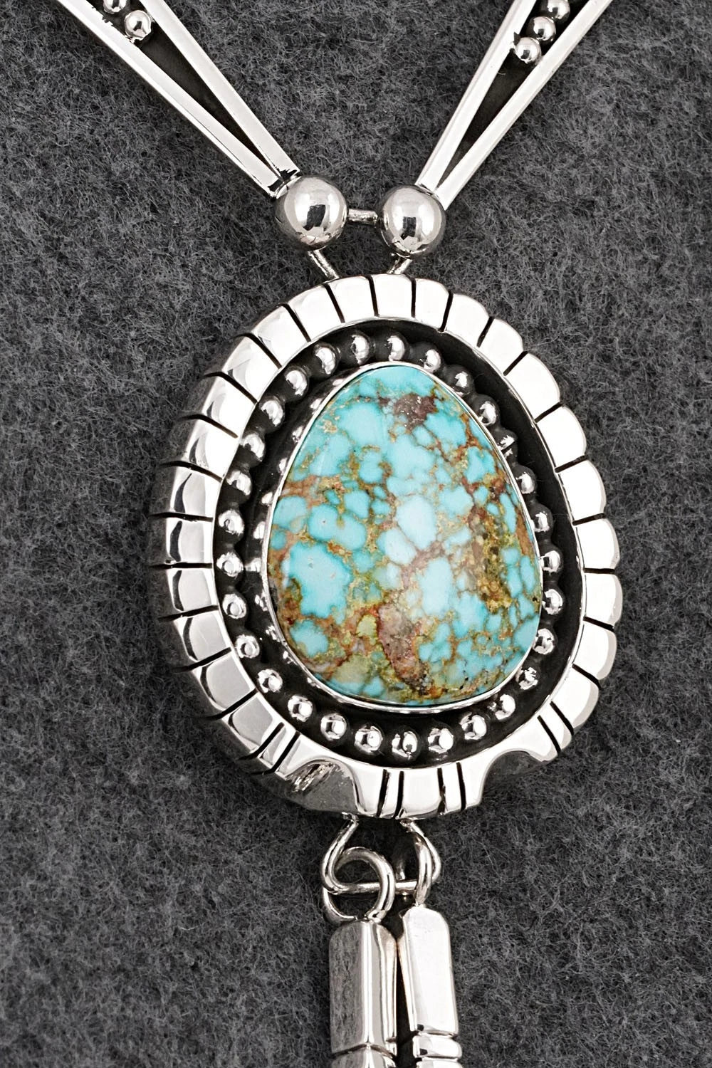 Turquoise & Sterling Silver Necklace and Earrings Set - Jonathan Nez