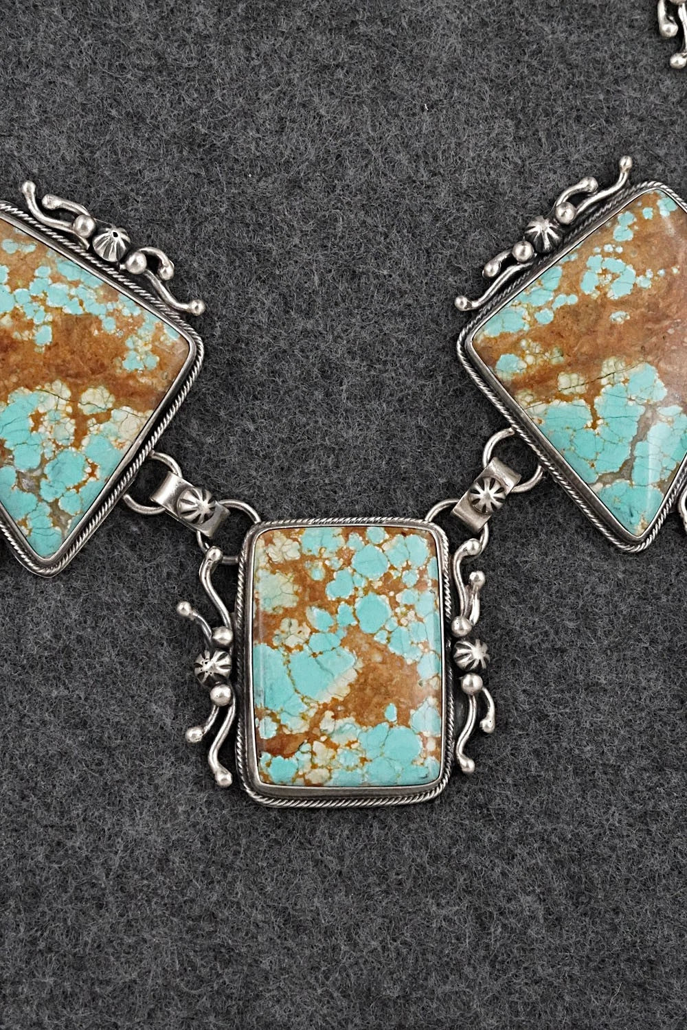 Turquoise & Sterling Silver Necklace and Earrings Set - Kathleen Livingston