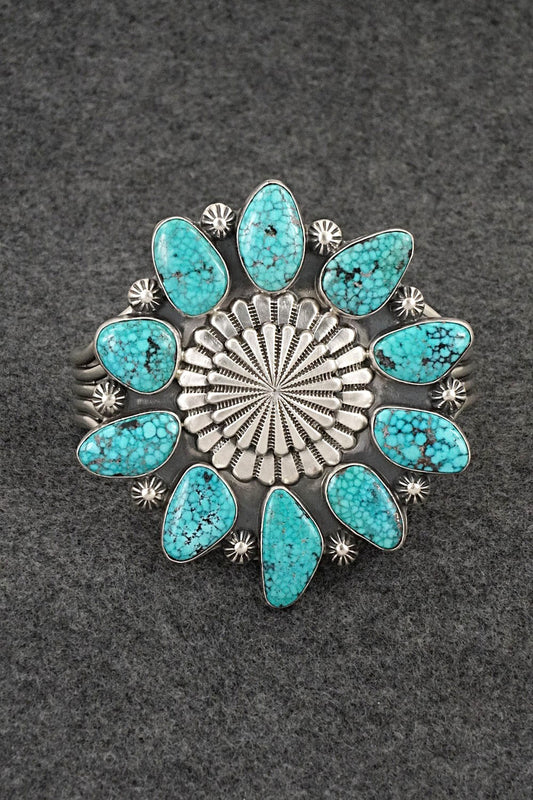Turquoise and Sterling Silver Bracelet - Tom Lewis