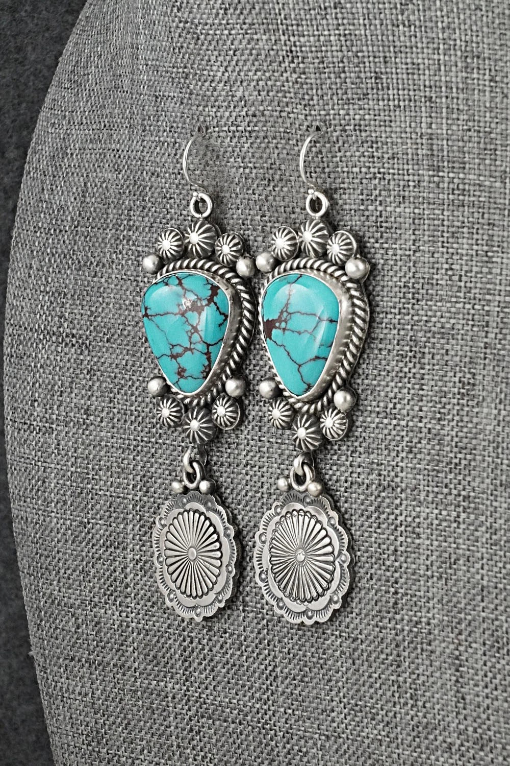 Turquoise & Sterling Silver Earrings - Michael Calladitto