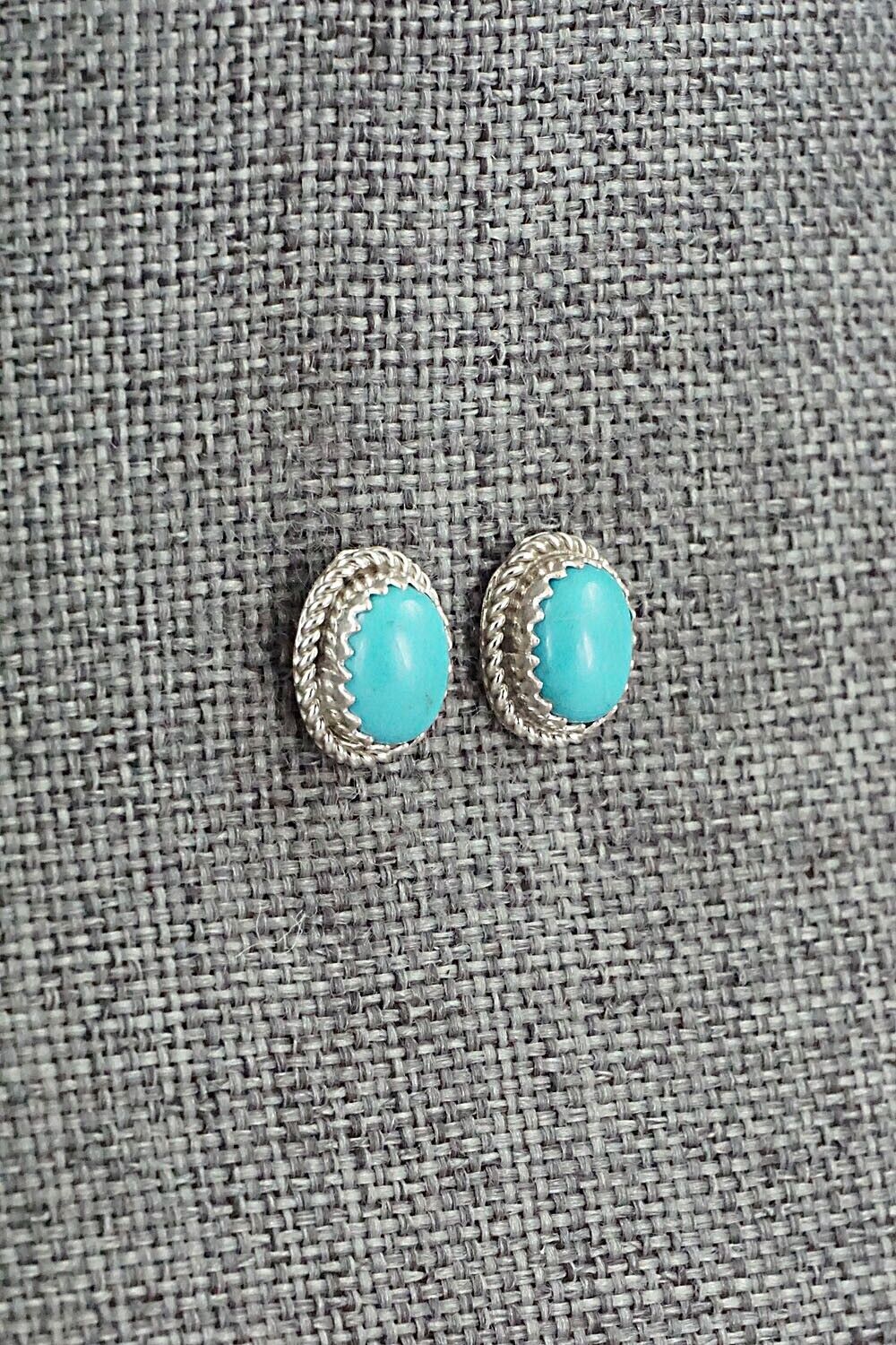 Turquoise & Sterling Silver Earrings - Sally Arviso