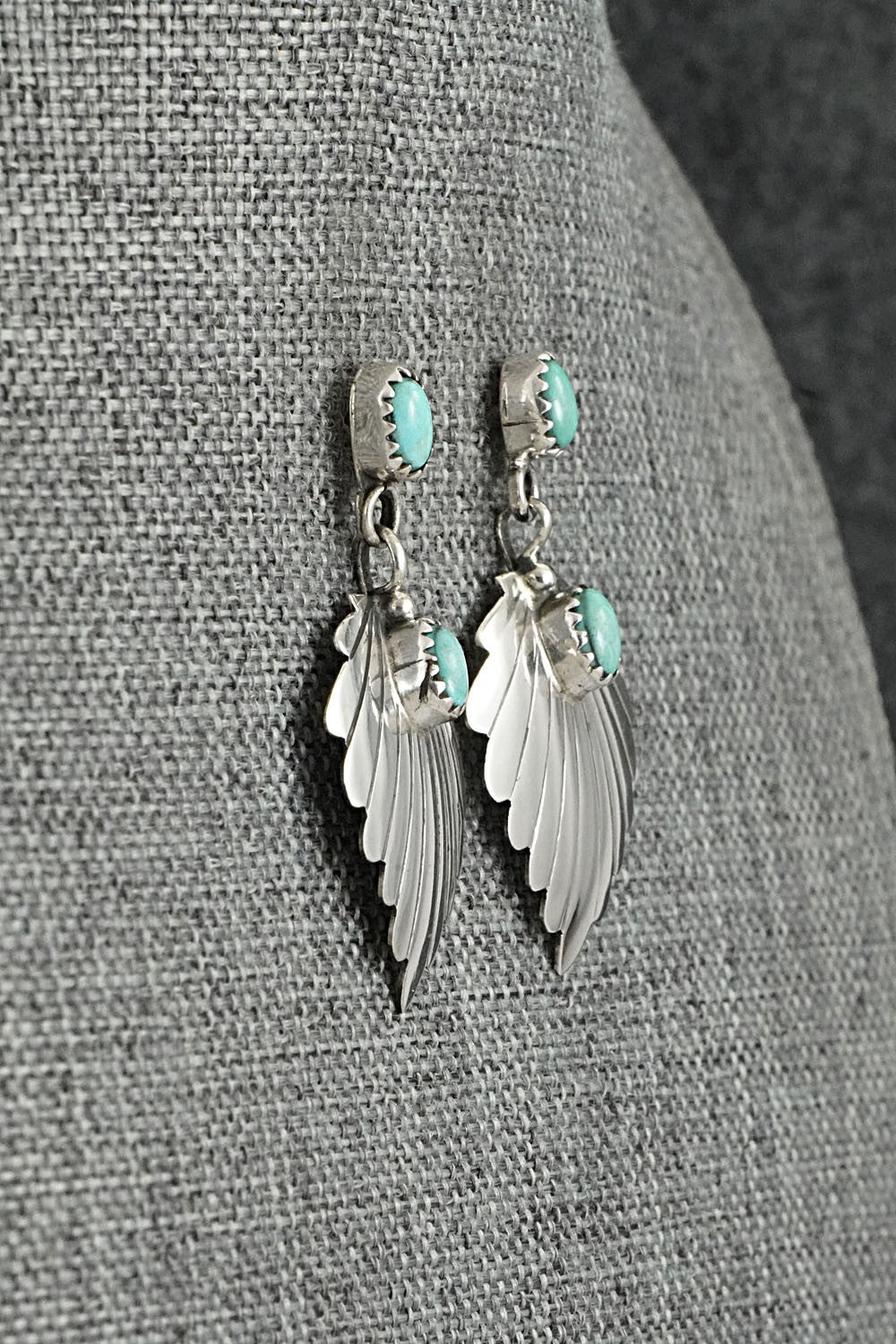 Turquoise & Sterling Silver Earrings - Genevieve Francisco