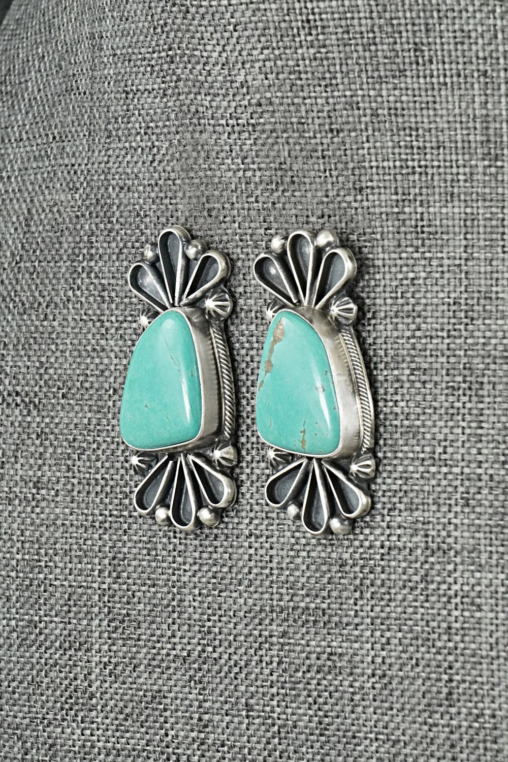 Turquoise & Sterling Silver Earrings - Bobby Johnson