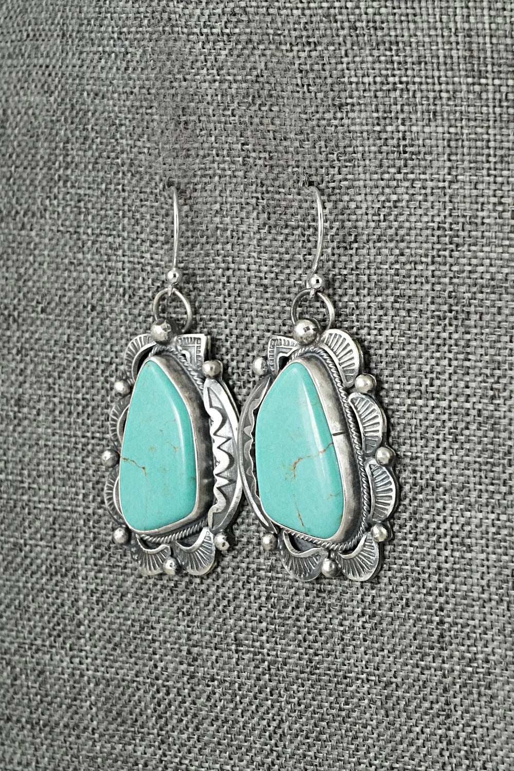 Turquoise & Sterling Silver Earrings - Jackson Hoskie