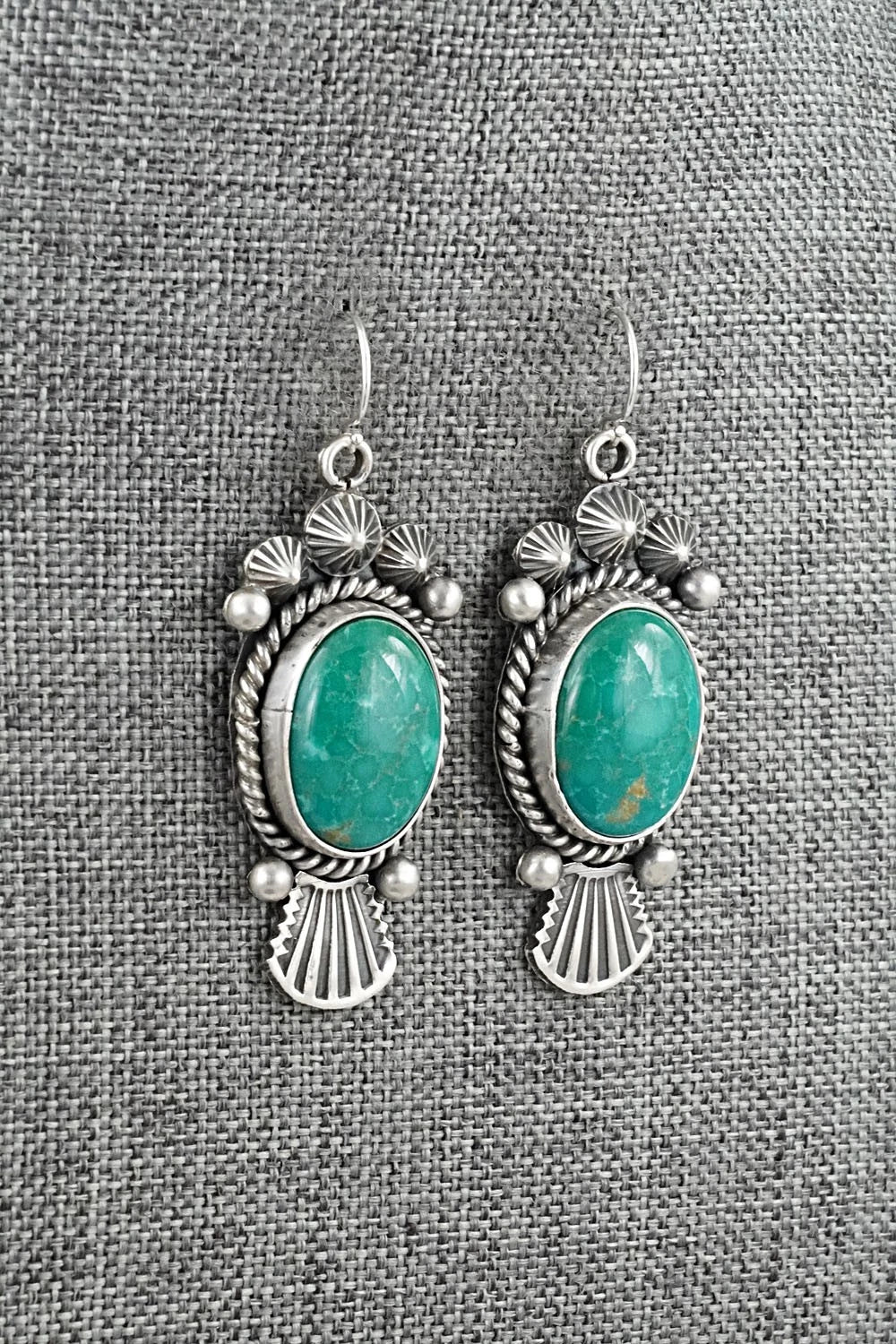 Turquoise & Sterling Silver Earrings - Michael Calladitto